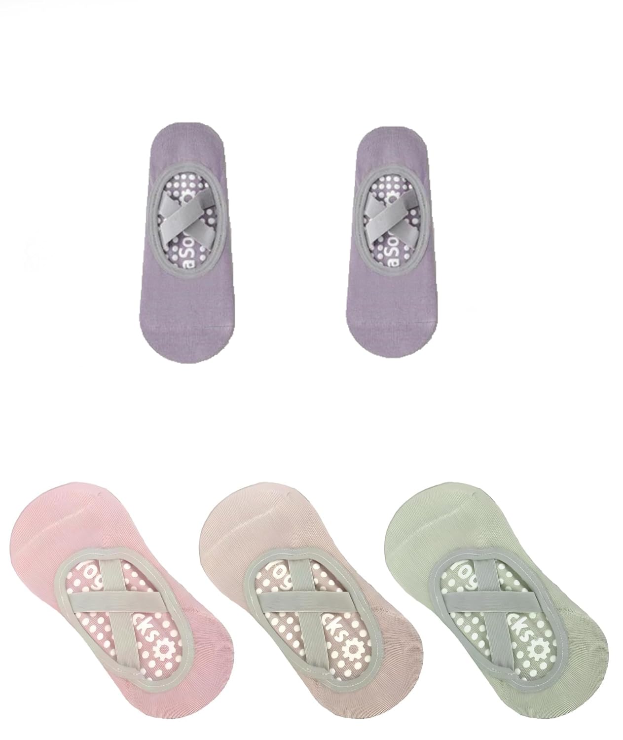 Yoga Socks for Women, 4 Pairs Non Slip Grip Socks, Breathable Cotton Pilates Sock for Yoga, Ballet, Barefoot Workout, Anti Skid for Women Yoga Socks for Women, 4 Pairs Non Slip Grip Socks, Breathable Cotton Pilates Sock for Yoga, Ballet, Barefoot Workout, Anti Skid for Women