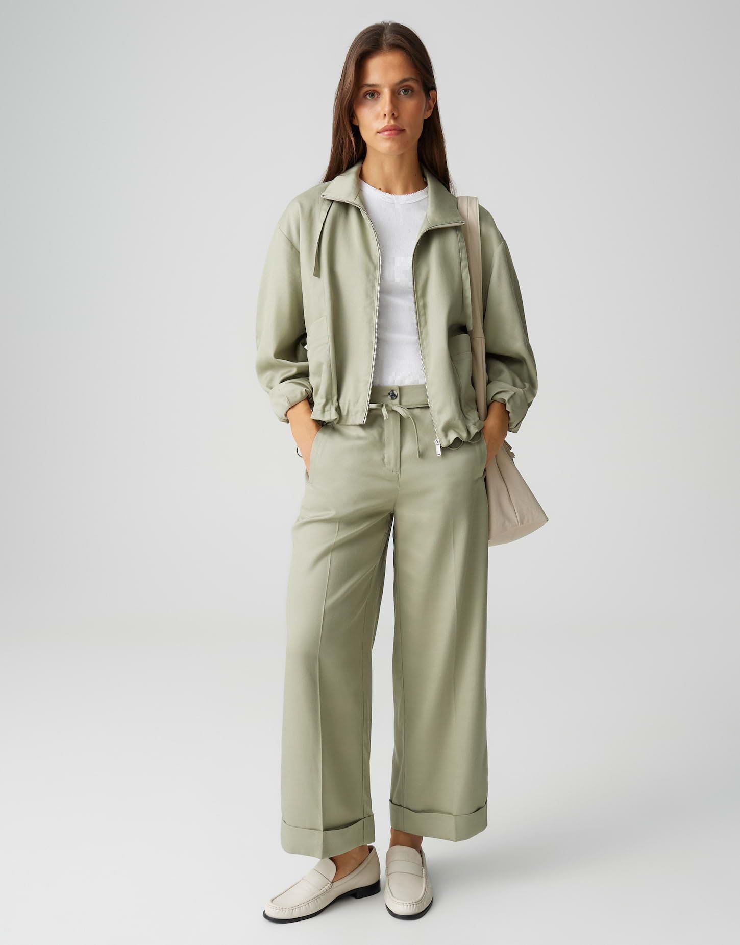 OPUS Damen City Pants | MEERI Bloom Relaxed City Pants aus Lyocell Cotton Mix