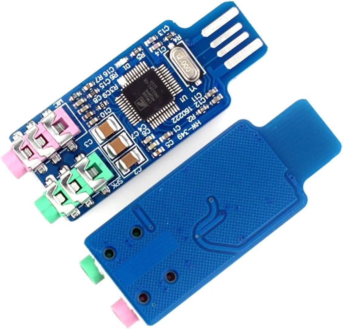 External Sound Card 5cs Driver-Free USB Sound Card Computer External Notebook Original CM108 for Windows, Mac,Desktop