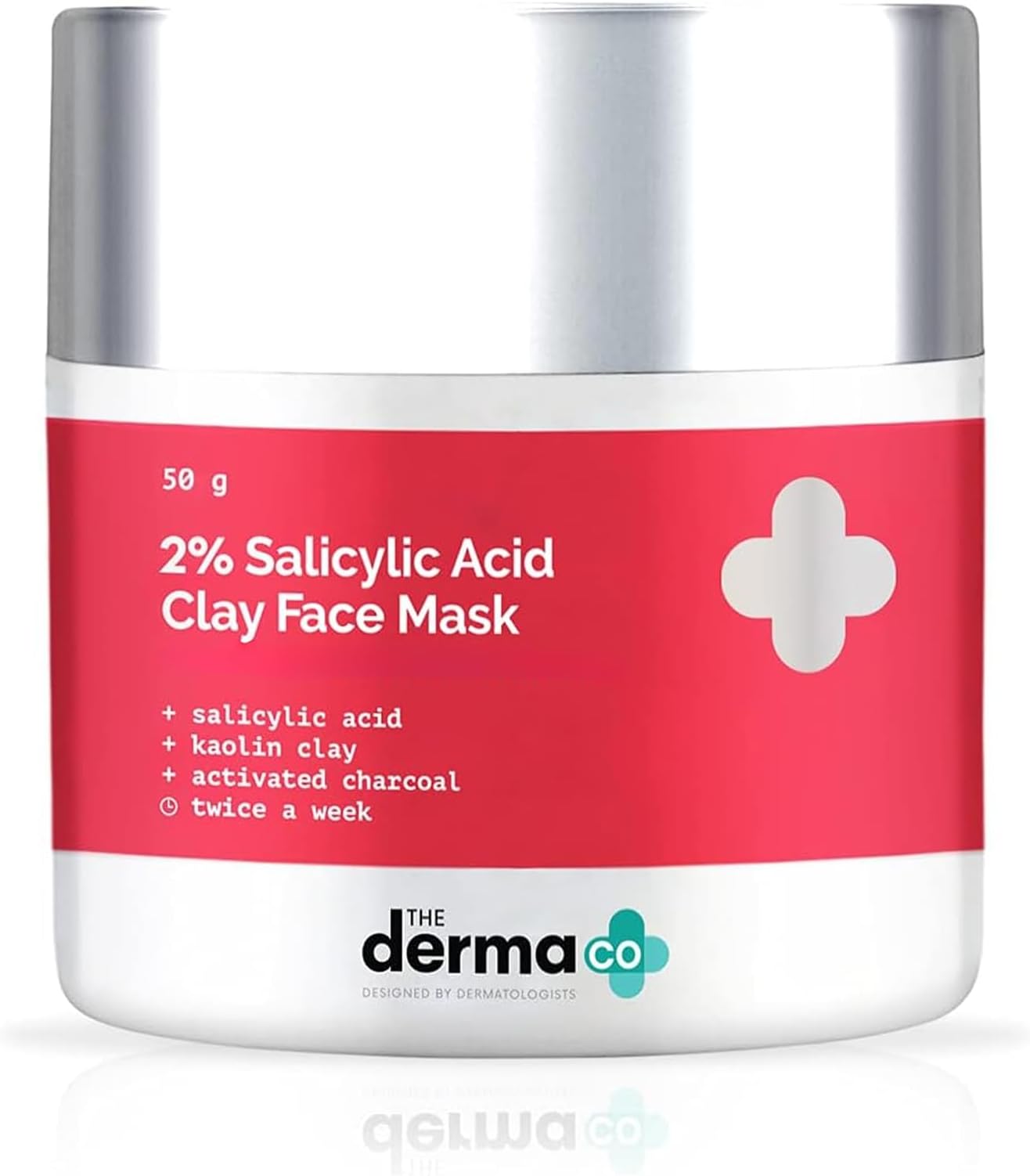 2% Salicylic Acid Clay Mask with Activated Charcoal for Blemish-Prone Skin For Skin Tone & Texture, Oil Control, Exfoliating Formula, Deep Cleansing Skincare Treatment| Men & Women, 50g