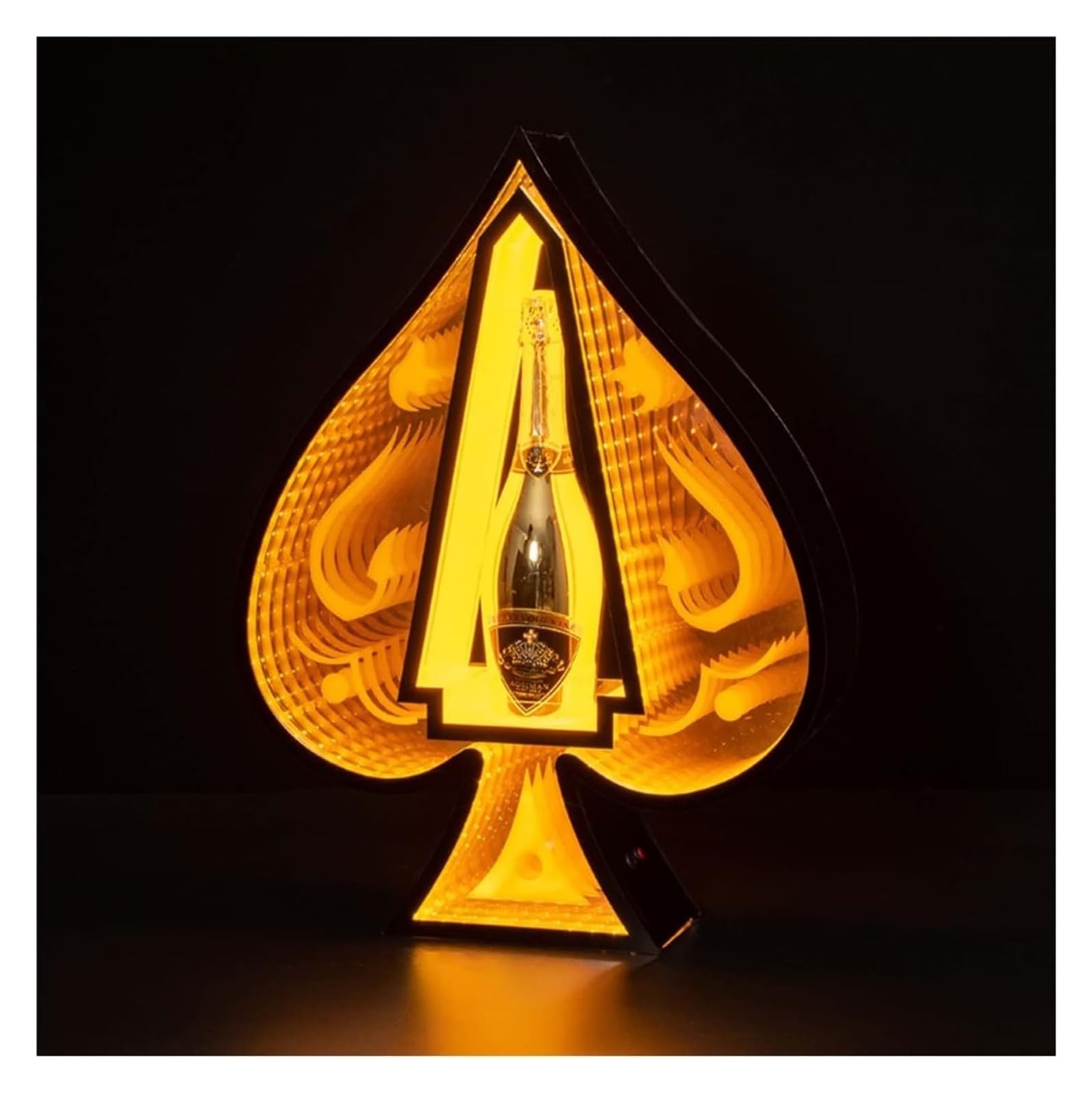 Espositore for bottiglie di liquore Ace of Spades a LED - Presentatore di bottiglie illuminato regolabile for locali notturni, matrimoni e feste