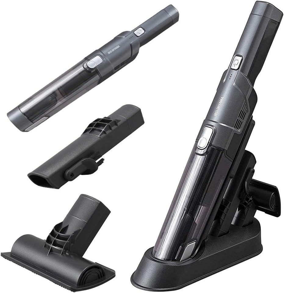 Amazon.co.jp: Iris Ohyama IC-H50-B Vacuum Cleaner, Cordless Handy Cleaner, For Cars, Powerful, Suction, Compact, Lightweight, 17.6 oz (500 g), Stand, Charging, Black, 2.2 x 2.2 x 15.9 inches (5.6 x 5.7 x 40.2 cm)