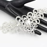 Vista 61 de PEARLY JUN Apliques de diamantes de imitación de plata con apliques de diamantes para vestidos, costura a mano, proyectos de manualidades, ropa