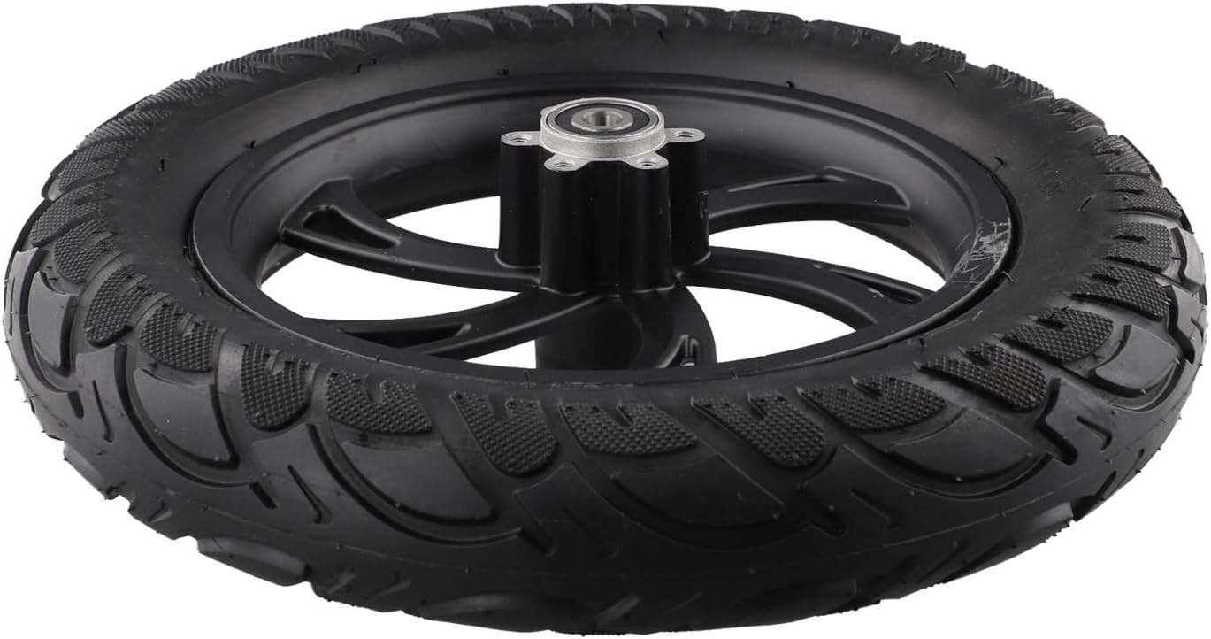12 Inch Electric Scooter Tire 12 1/2x2 1/4 Front Wheel Replacement Brake Type Design Rubber Aluminum Alloy Construction 62-203 Black
