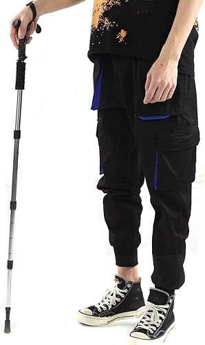 Miniatura 5 de Vbest life - Bastón de senderismo, aleación de aluminio para exteriores, bastón antideslizante para hombre y mujer, mayores, al aire libre