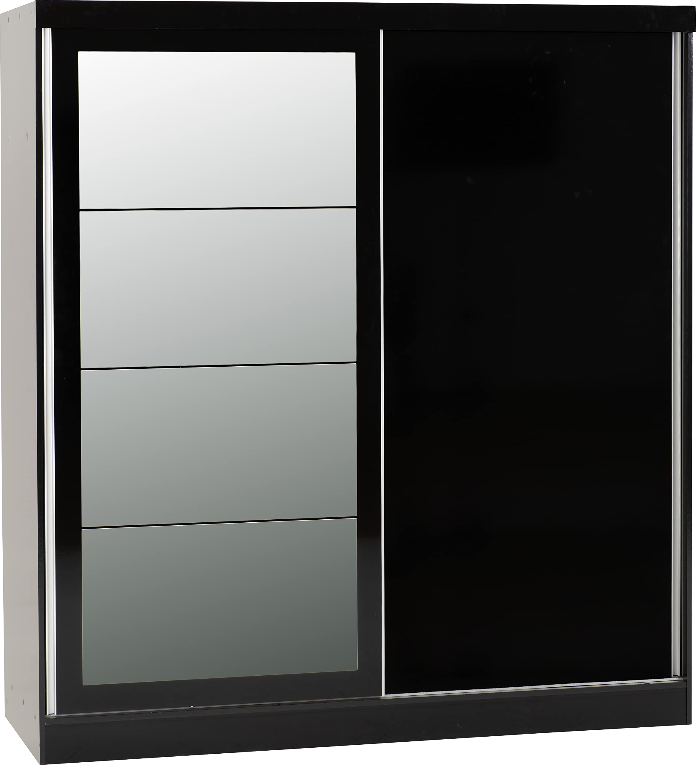 Seconique Nevada 2 Door Slider Wardrobe in Black Gloss