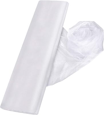 Crystal Organza Tulle Sheer Fabric Backdrop Curtains for Wedding Baby Shower Birthday Party Event Decor, 19” by 30 Yard (W...