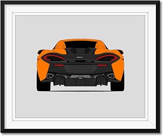 Mclaren 570S Spider (2017-2021) (Rear) Inspired Poster Print Wall Art Decor Handmade (Unframed)