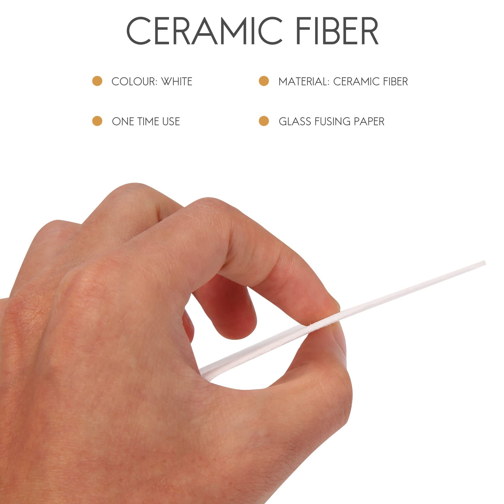 Oewnvmd 50 Sheets Ceramic Fiber Square Microwave Kiln Glass Fusing Paper Household Tools - Image 2