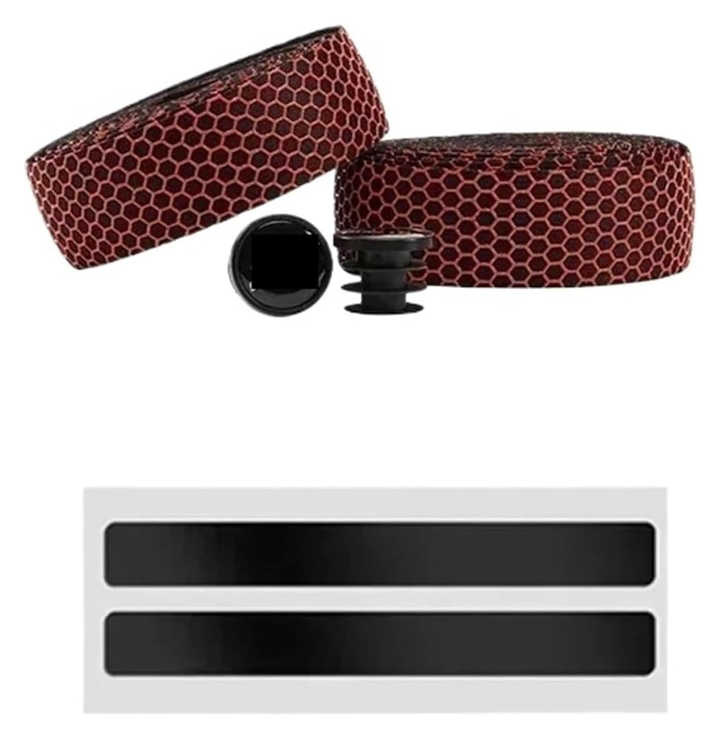 Handlebar Tape,Bike Handlebar Tape Road Bike Tapes Silicone Bike Handlebar Cover Soft Anti-Slip Bike Handlebar Tapes Band Racing Bicycle Handle Strap(Red)