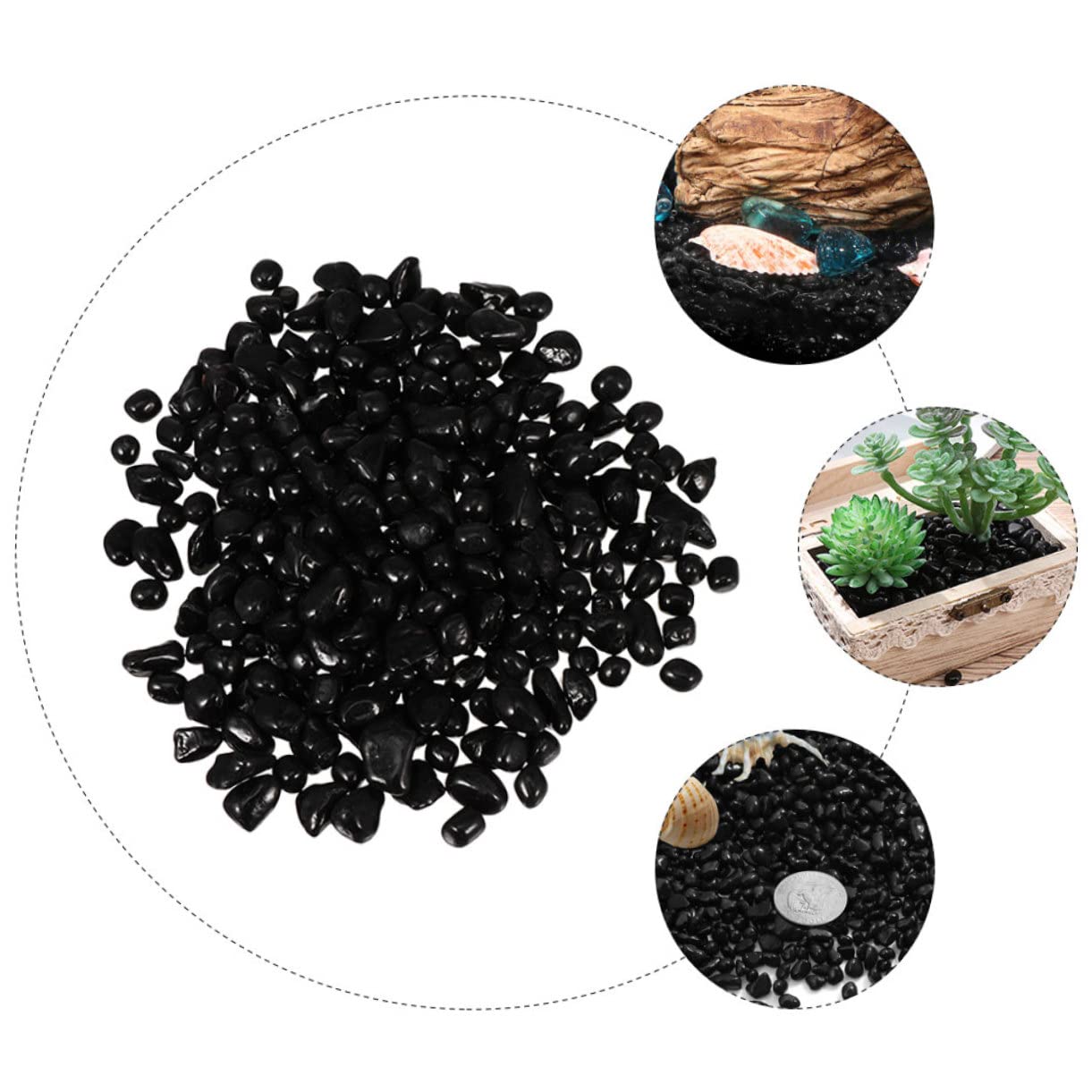 GANAZONO 1torba Gravel Do Akwarium Dekoracyjne Kamienie Do Zbiornika Rybnego Naturalny Odporny Deformacje i Terrarium