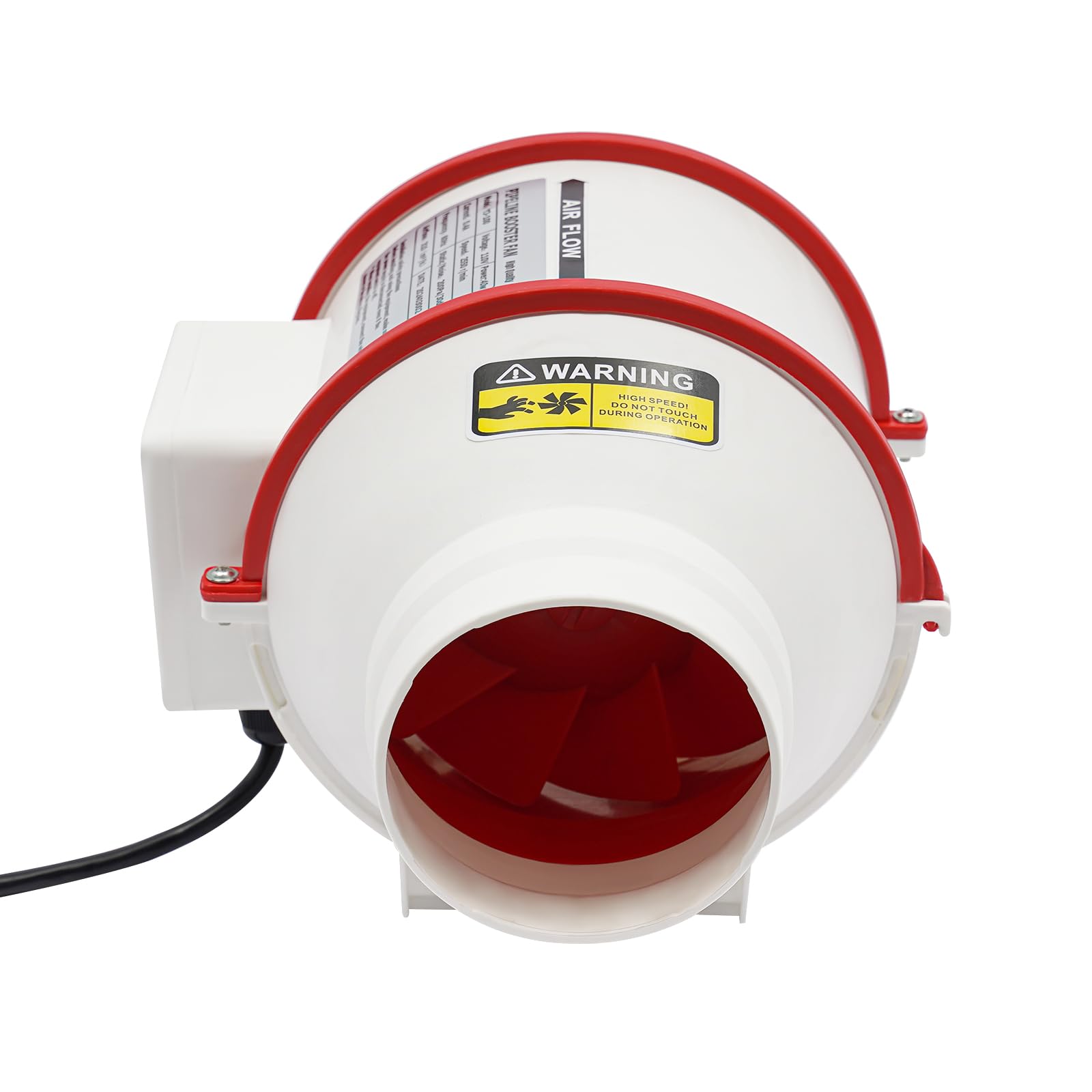 Xigner Buisventilator, ventilator, 100 mm, regelbaar, motor