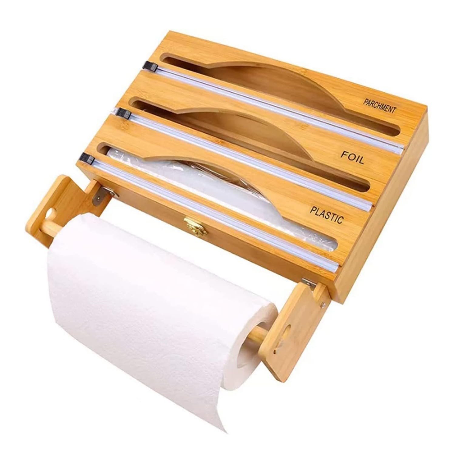 Dispensador Papel Aluminio Y Film con Portarrollos Papel Cocina, Organizador Papel Aluminio Y Film, Porta Papel Aluminio Y Film, Organizador Cocina Portarrollos Cocina