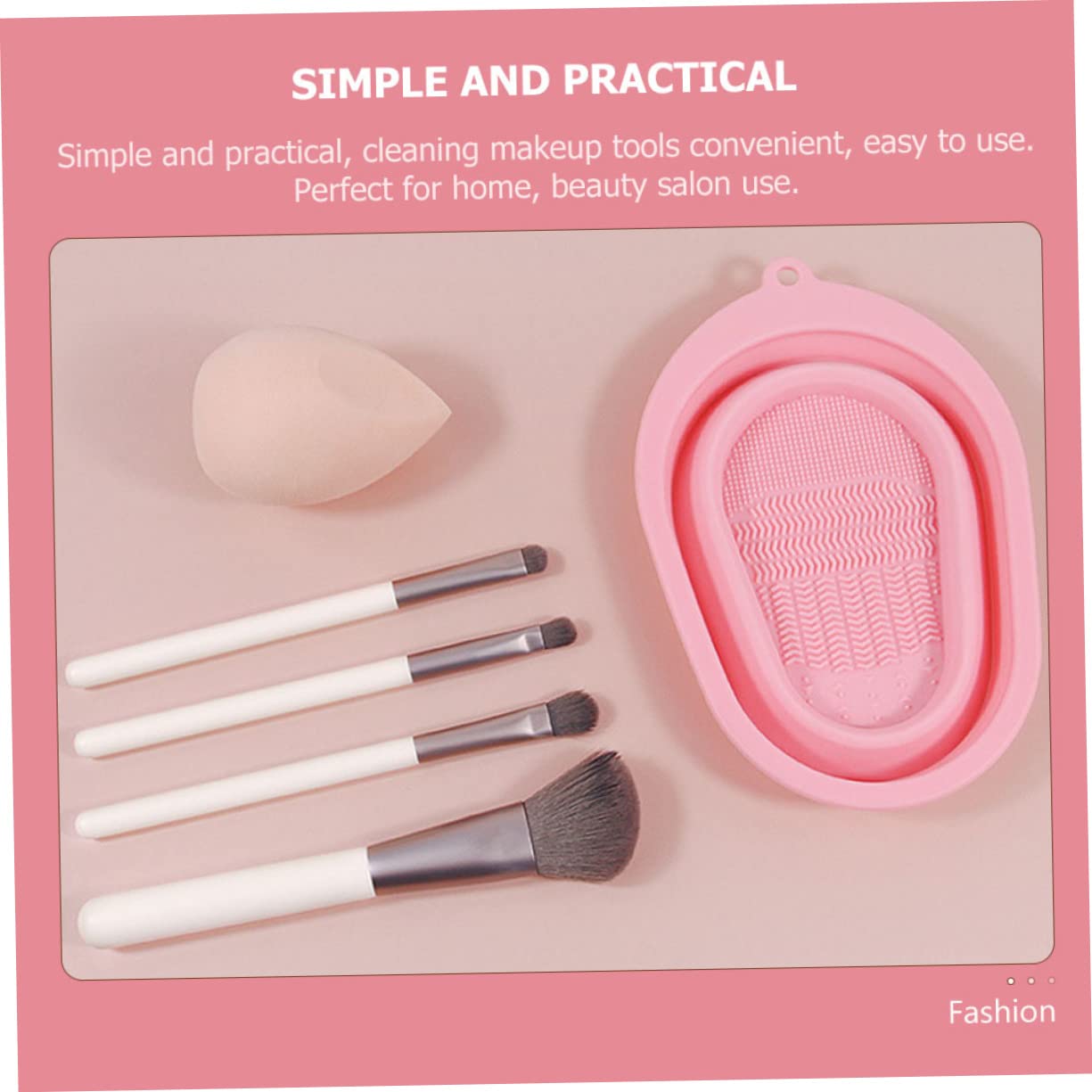 Beavorty 3 Set Di Cuscinetti Per La Pulizia Dei Pennelli Da Trucco in Silicone Dettagli Per Pennelli Da Trucco Facili Da Pulire Design Elegante 2 Pezzi * 3