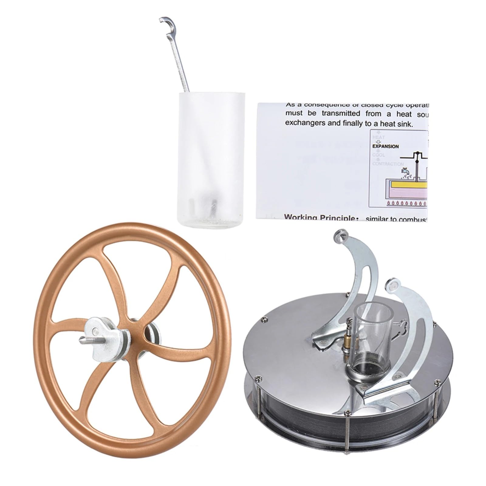 SinseD Low Temperature Stirling Engine Motor Mini Engine Build Kit Steam Engine Model Model Engine Kits