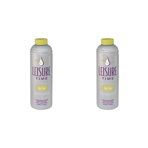 LEISURE TIME O-02 Filter Clean Cartridge Cleaner for Spas and Hot Tubs, 1-Quart, 2-Pack