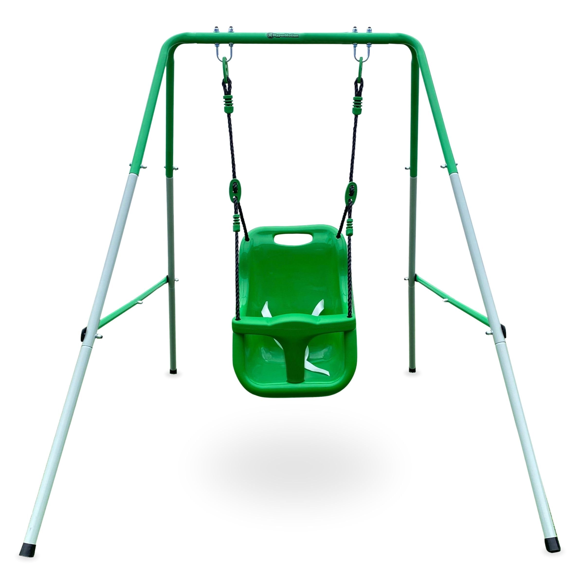 HyperMotion Columpio para bebés (a Partir de 6 Meses) y niños pequeños (hasta 25 kg) con cinturón de Seguridad, Columpio para Interior y Exterior, Altura Ajustable, Verde