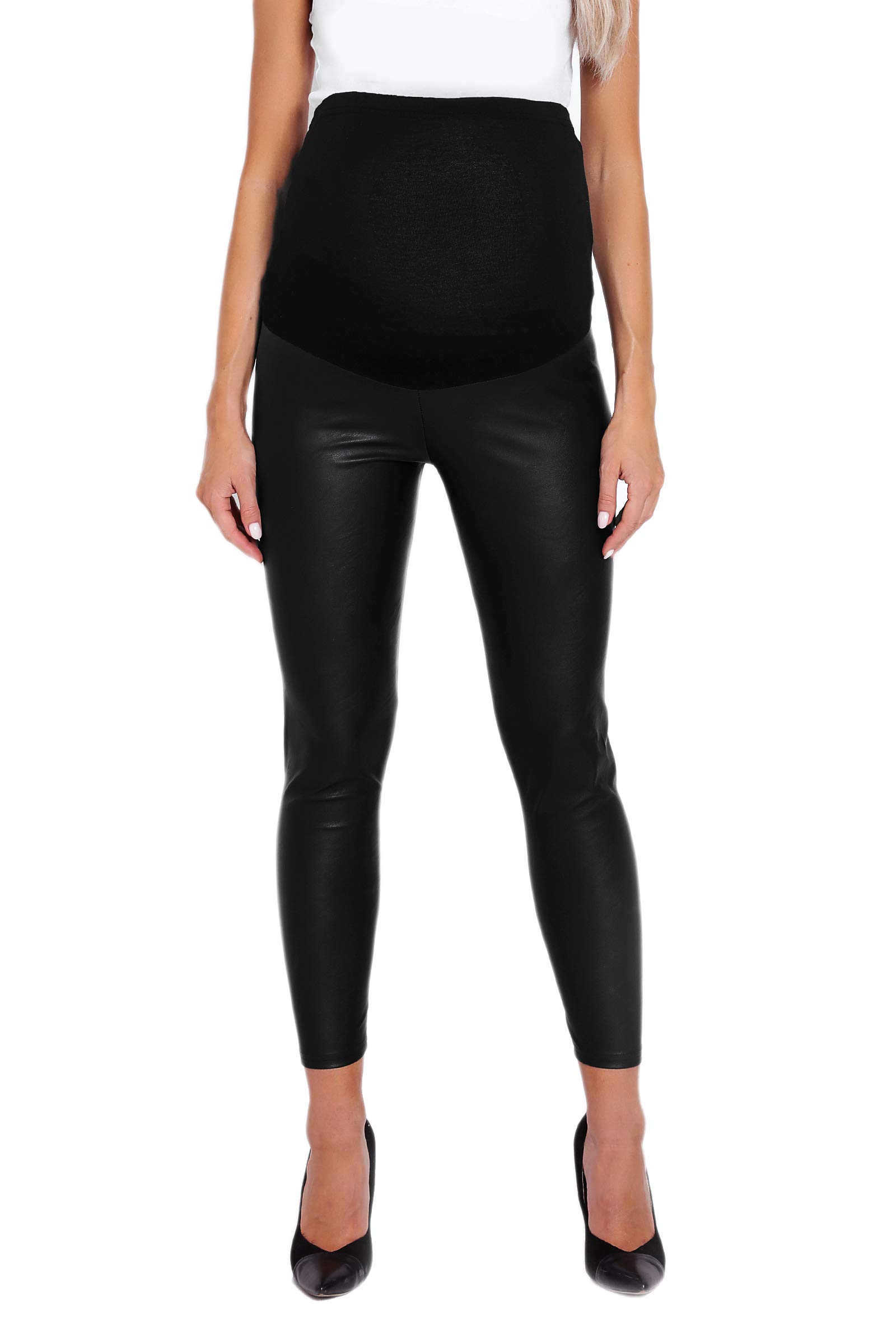 Selente Mummy Love Pantaloni/Leggins/treggins Lunghi Gravidanza con Fascia extraelastica. Made in EU.