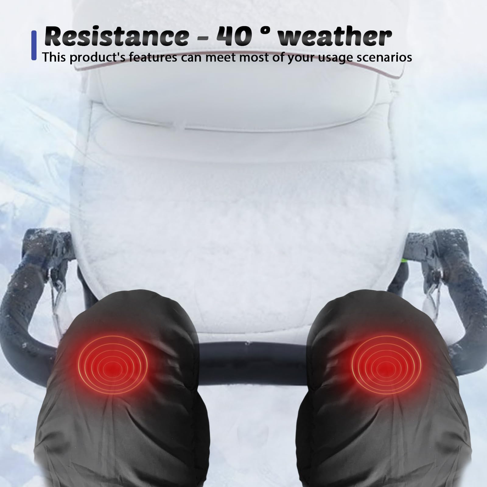 Manchons Chauffe-Mains Universels Pour Poussette - CNMTCCO - Coupe-Vent, Doublure Polaire, Imperméables