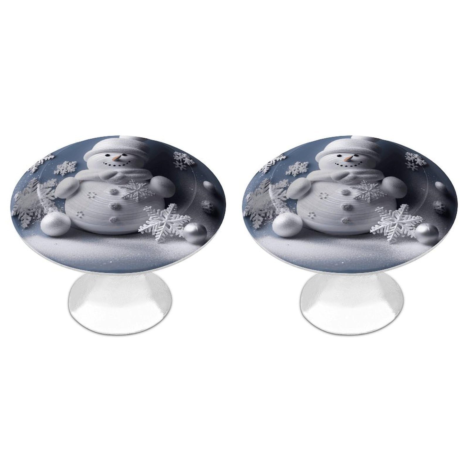 Fekiloot Style Snowman Stars And Snowflakes Cabinet Knobs Personality Stainless Steel Round Drawer Handles Circle Modern Cabinet Handles Drawer Knobs For Kitchen Dresser Bathroom Cupboard Furniture