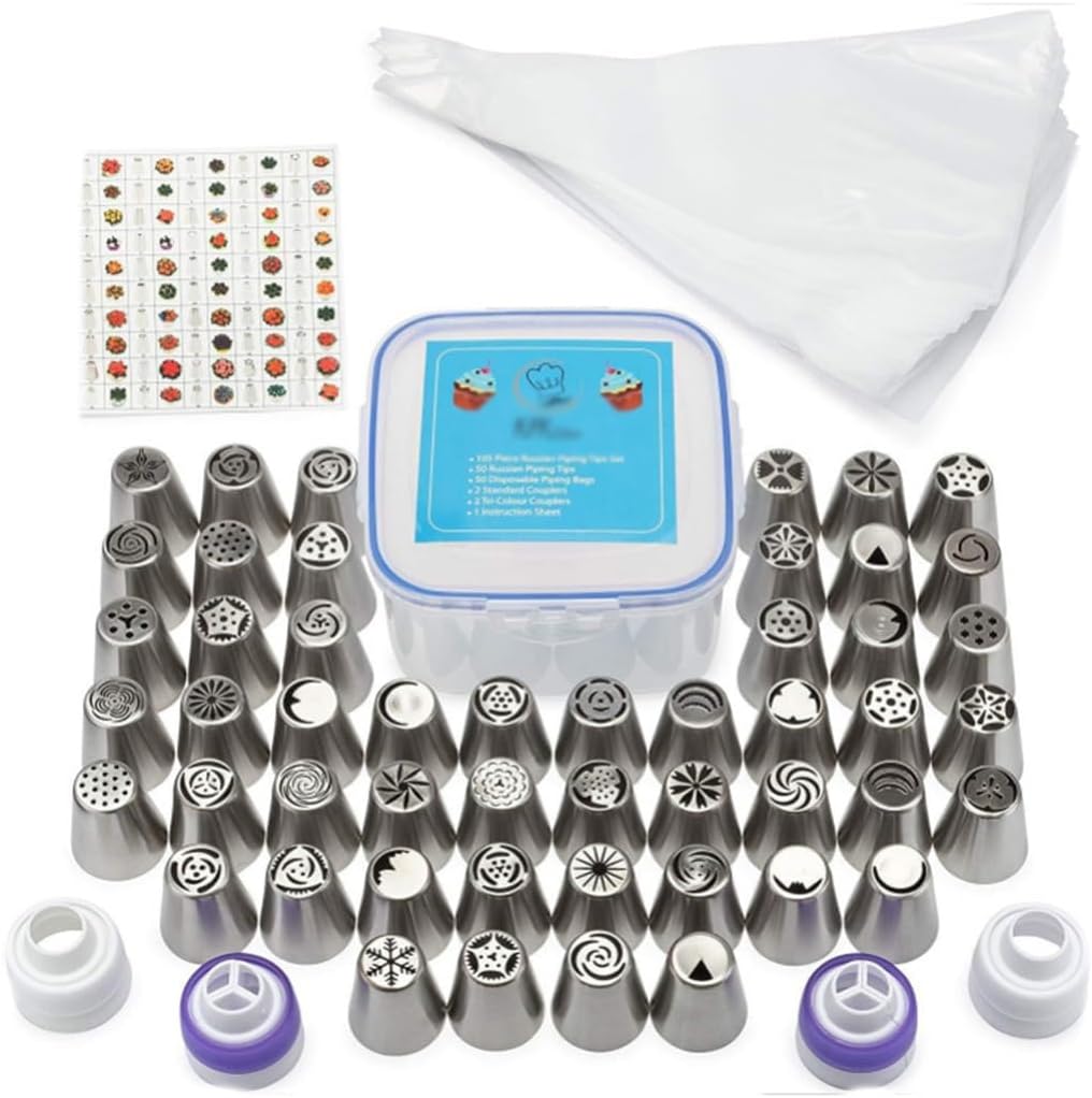 106 Piece Set Of Flower Mounting Mouth Set Cake Baking Tool Flower Mounting Bag Converter