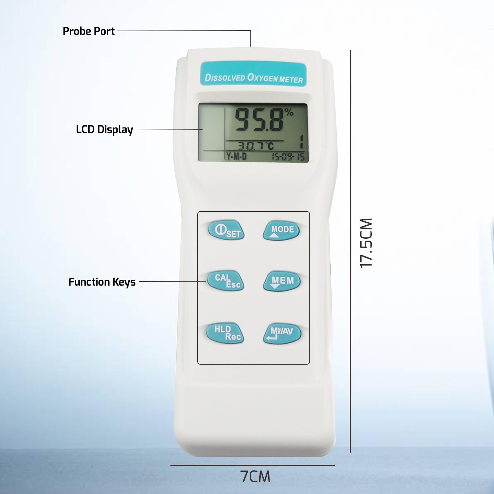 GAIN EXPRESS Professionale Digitale Grande LCD Disciolto Ossigeno DO Meter Tester di Qualità Dell'acqua con ATC 99 Funzione di Memoria