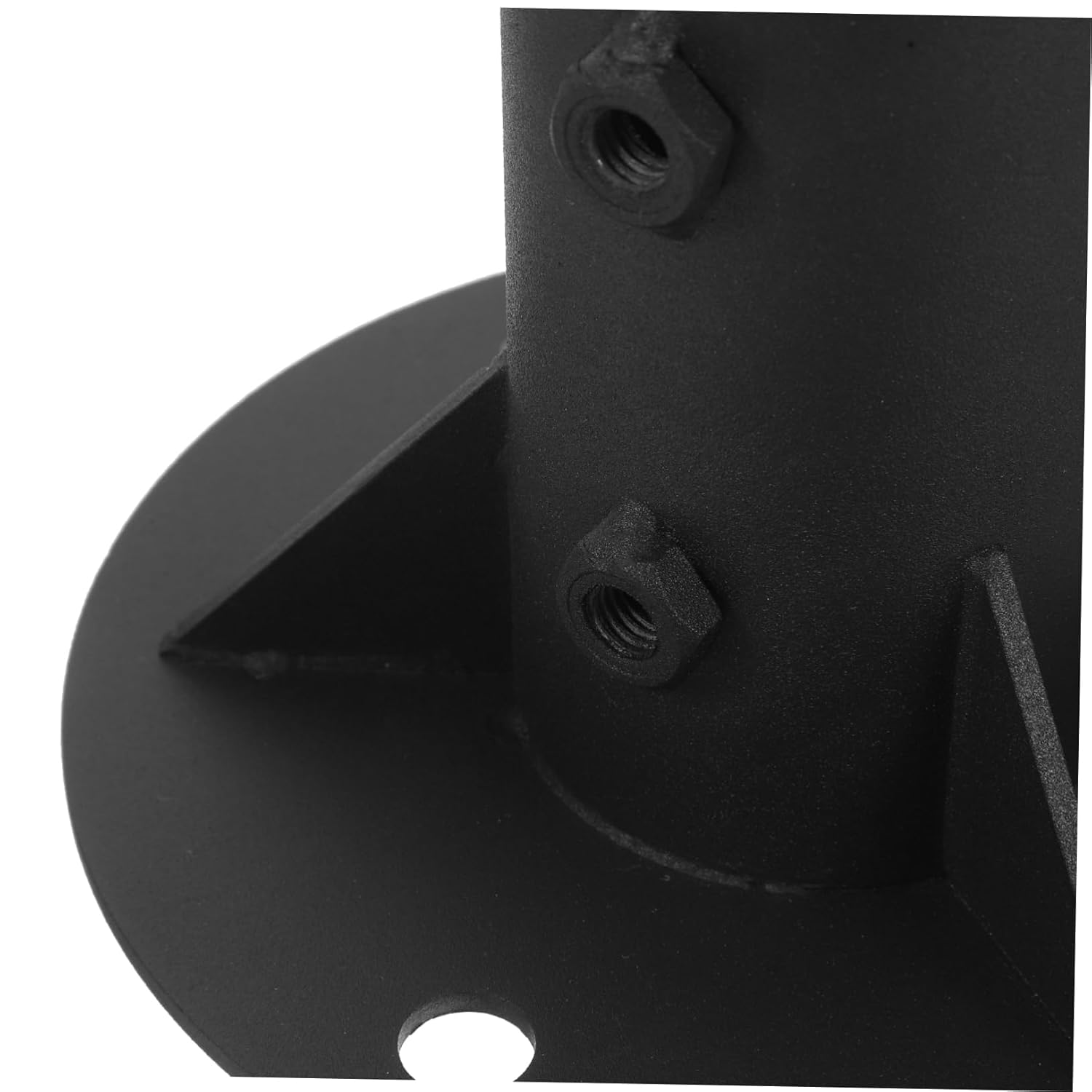 Housoutil Heavy-Duty Metal Fence Post Bracket Flange Protective Coating for Outdoor Use Inner Diameter Base for Mailbox Flagpoles and Deck Railing Installation