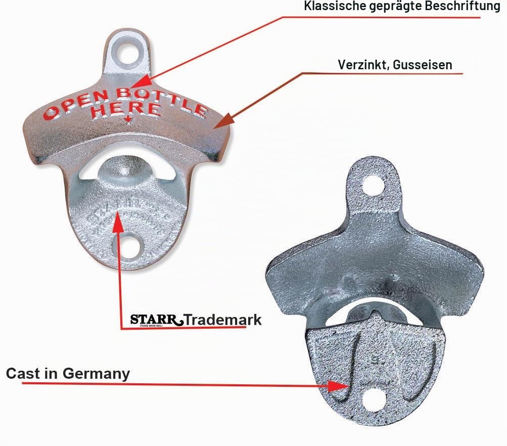 Wandflaschenöffner "OPEN BOTTLE HERE" orig. STARR-X aus den USA – Ansicht 5