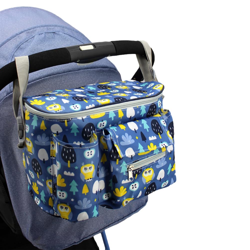 Universal Stroller Organizer, Stroller Large Storage Bag with Cup Holders, Stroller Bag Caddy Organizer Accessories Fits for Most Baby Stroller and Pet Stroller