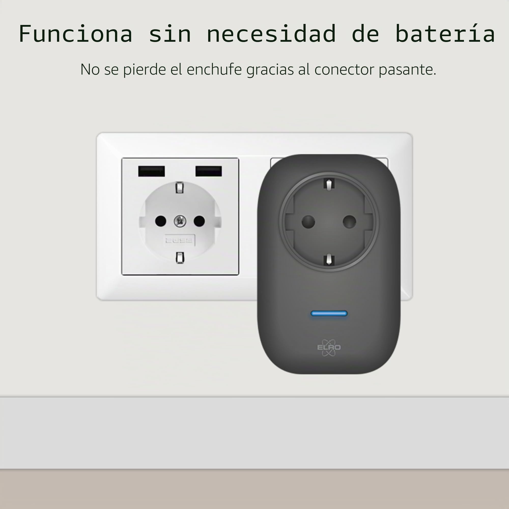 ELRO DB4000Juego de timbre cinético inalámbrico – Versión para los Países Bajos – con 2 receptores enchufables con toma de corriente – No necesita pilas