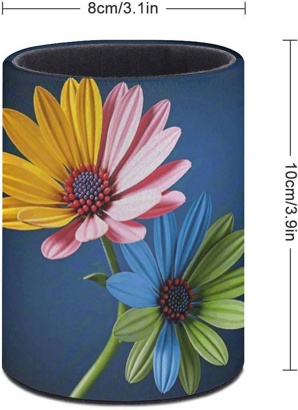 Office Flower Desk Organizer Pen Holder Round image 2
