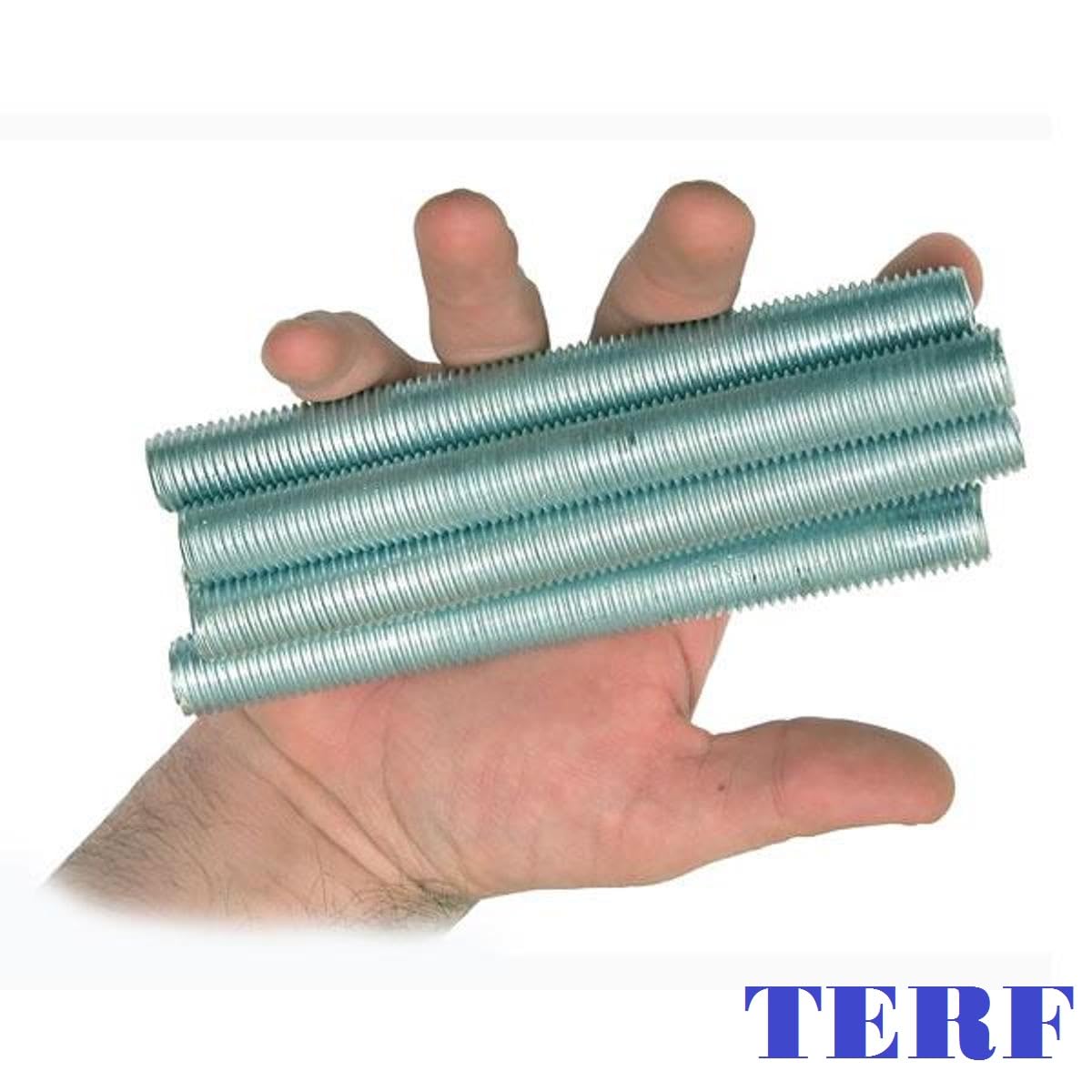 TERF® Barra filettata M6 (6 mm) x 40 mm, completamente filettata, per diametro di 6 mm x lunghezza 40 mm, per tutti i fili, in resina, perni per asta di ancoraggio, confezione da 10