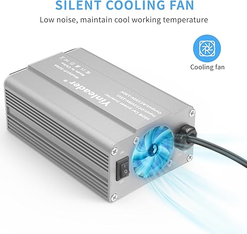 Miniatura 5 de Yinleader Inversor de corriente de coche de 500 vatios 12V a 110V DC a AC Convertidor, inversor de coche con puertos USB duales 3.1A