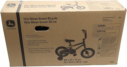 Miniatura 3 de John Deere Bicicleta para niños de 12, 16 y 20 pulgadas, incluye ruedas de entrenamiento extraíbles, bicicleta para niños y niñas de 2 a 7 años en