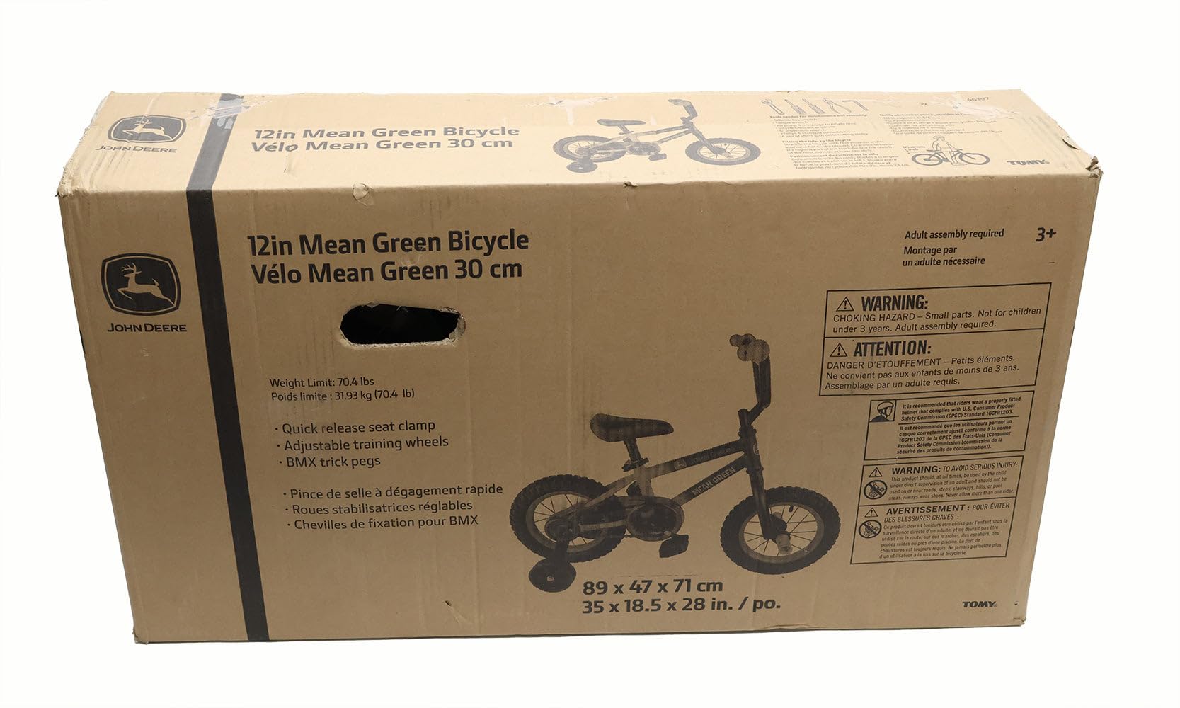 Amazon.com: John Deere Mean Green Kid's Bicycle with Removable