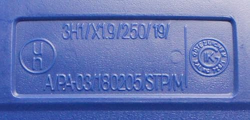 Miniatura 6 de Estilo # 2 Azul- 10 LT (2.64 galones) HDPE Jerrican Din50, estilo GE  Tapa de rosca a prueba de manipulaciones  Clasificación ONU 3H1X
