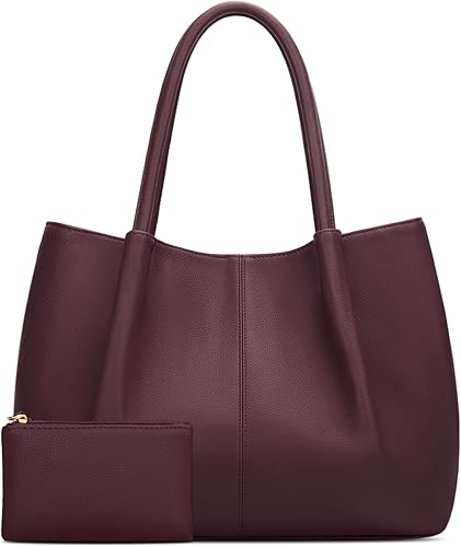 Miniatura 21 de KKXIU Bolso de mano para mujer, bolso de hombro de cuero vegano, bolsa de viaje de gran capacidad Negro,Negro02,marrón (02),Marrón2,Blanco