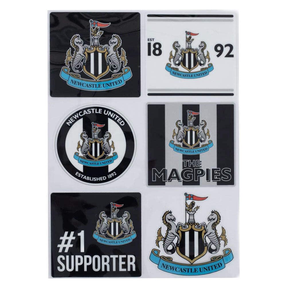 Newcastle United Car Decal Set, Official Licensed Stickers, The Magpies EST 1892, #1 Supporter