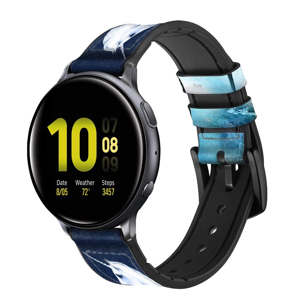 Unicorn Horse Correa de Reloj Inteligente de Cuero y Silicona para Samsung Galaxy Watch, Watch3 Active, Active2, Gear Sport, Gear S2 Classic Tamaño (20mm)