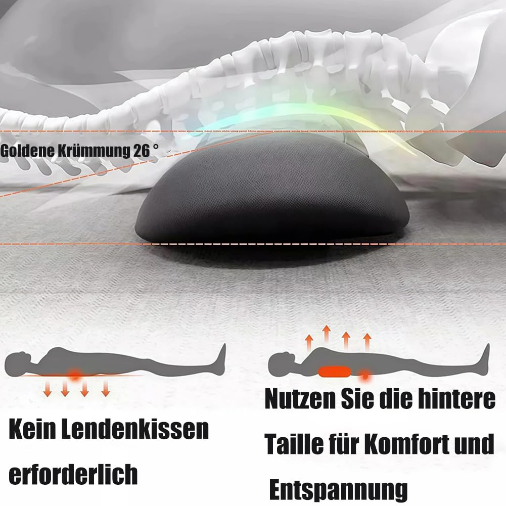 3-Zonen- Tiefenmassagegerät,3 zonen tiefenmassagegerät,Triple Fusion Back Massager with Traction Lifting,Vibration Massage and Hot Compress for Waist(Akku-A)