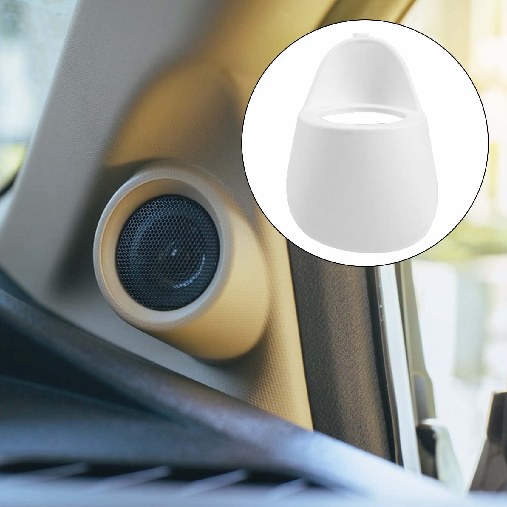 Srutueo 2Pcs 2.5 Inch Car Audio A-Pillar Tweeter Bracket Car Two-Way Frequency Inverted Mold Bracket Tweeter Base, White, 500097446