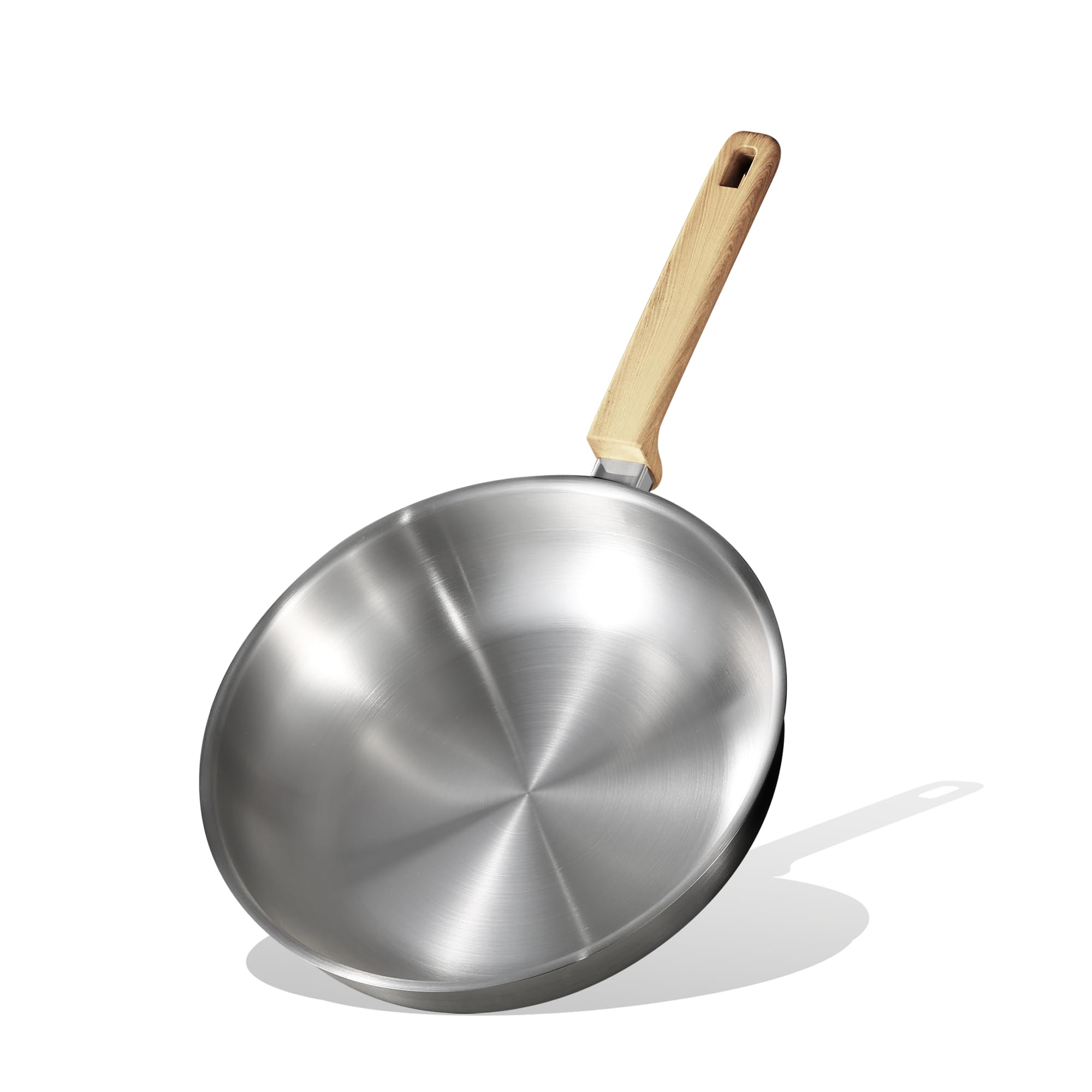 CAROTE 10 Stainless Steel Frying Pan Non-Toxic Fry Pan Egg Pan Omelet Pan Fast Even Heat Induction Ceramic