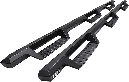 Westin 56-534345 HDX Drop Wheel to Wheel Nerf Bars se adapta a Ram 2500 3500 Crew Cab 2019-2025 8' Bed (Exc Dually) Par negro texturizado