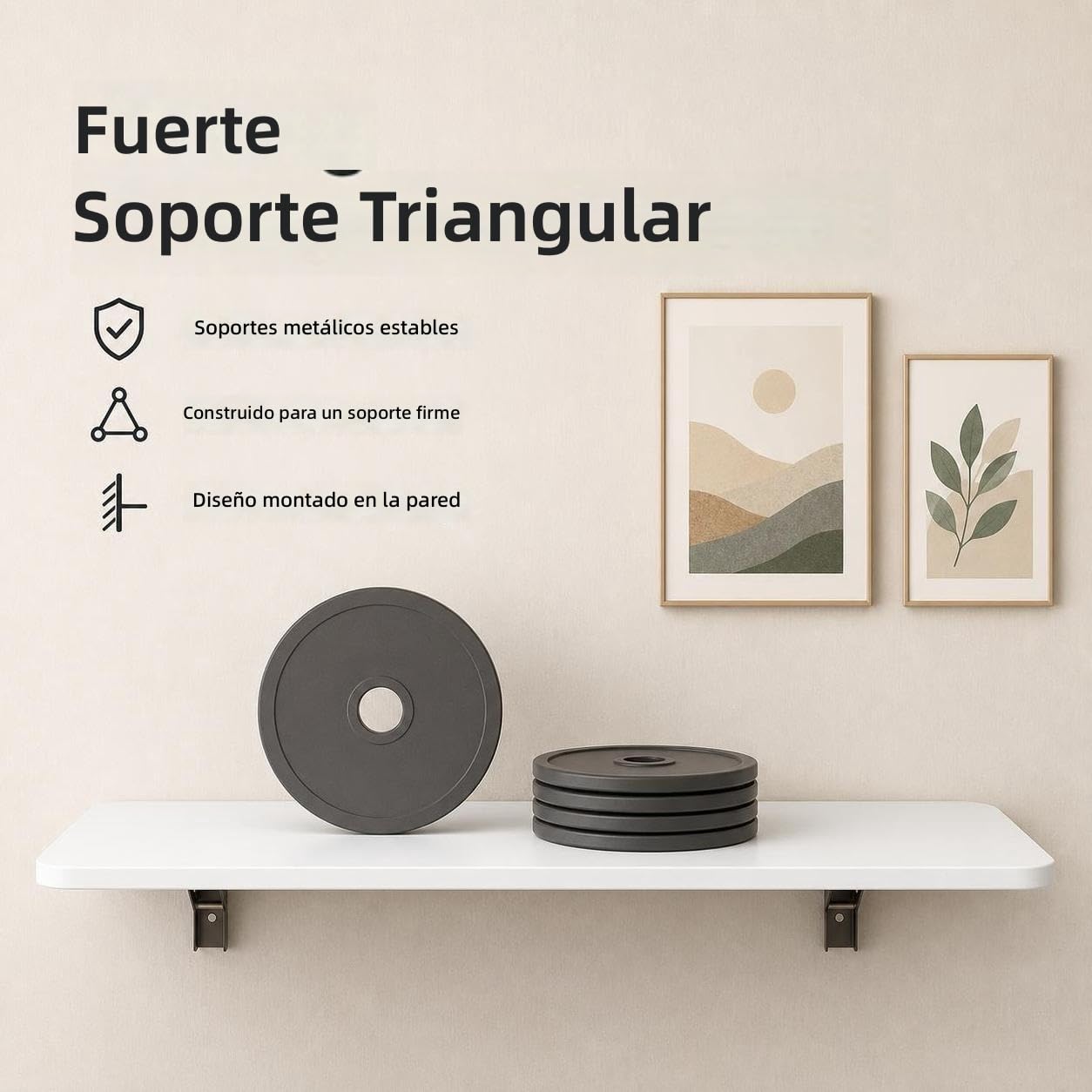 Mesa y Escritorio Plegable de Pared para Comedor, Trabajo con Ordenador, Estudio y Uso en Encimera de Cocina (Roble, 100cm x 30cm)