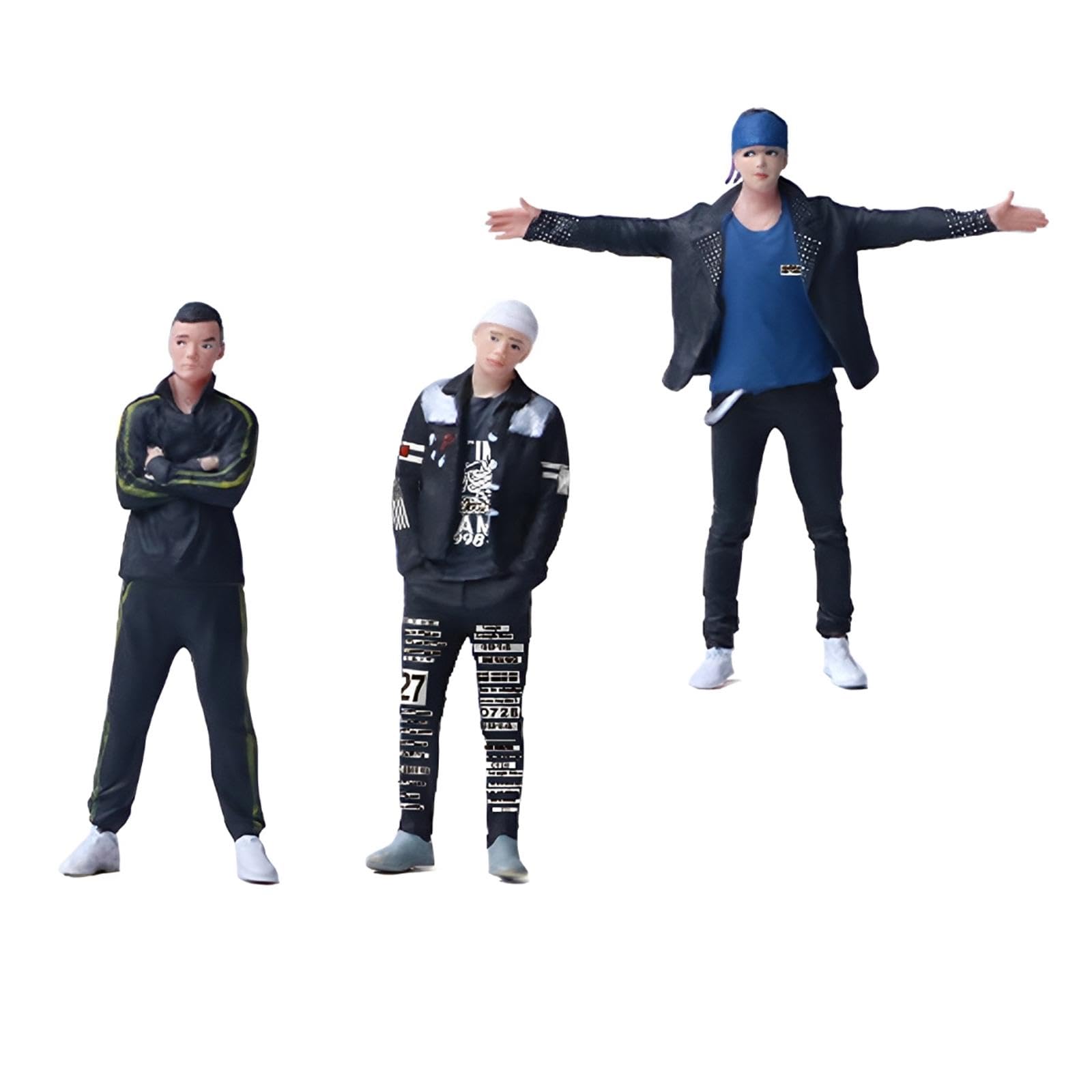 3 Personaggi in 1/64 per Diorami da Tavolo E Oggetti di Scena per Foto.