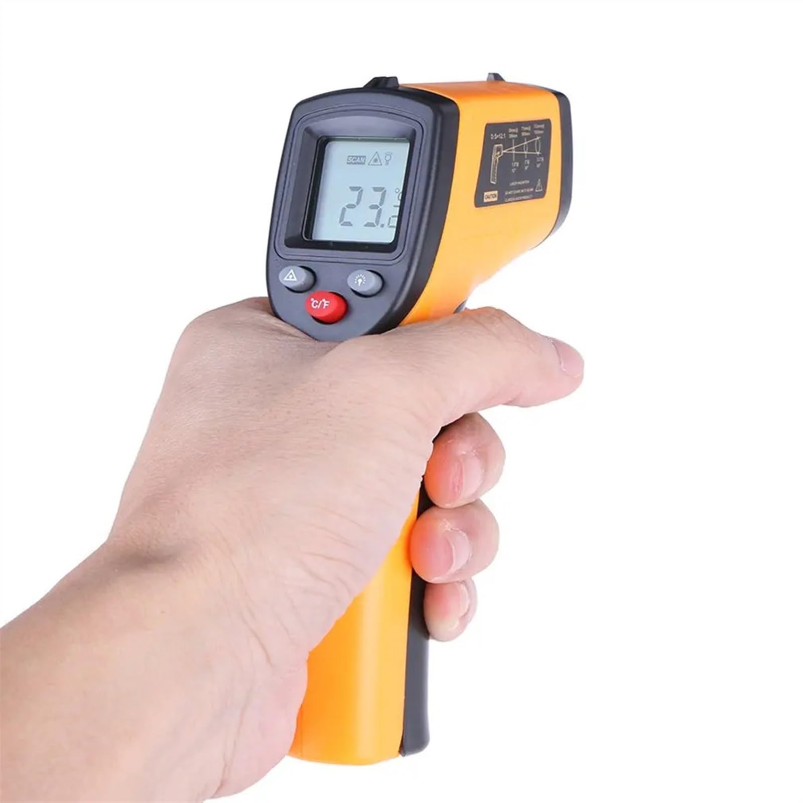 Termometro a infrarossi IR senza contatto portatile Pirometro laser LCD digitale Misuratore di temperatura superficiale Pistola Imager Retroilluminazione (Color : 2)