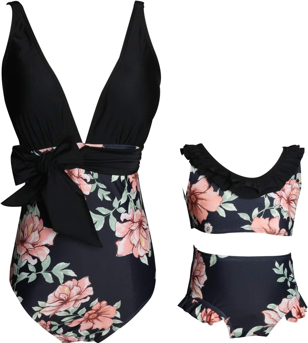 Mother and Daughter Swimwear Family Matching Swimsuit Girls Swimwear
