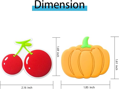 Miniatura 6 de Pegatinas de imán de PVC impermeable para refrigerador, diseño de frutas cortadas, fijación fuerte para fotos, notas y decoraciones