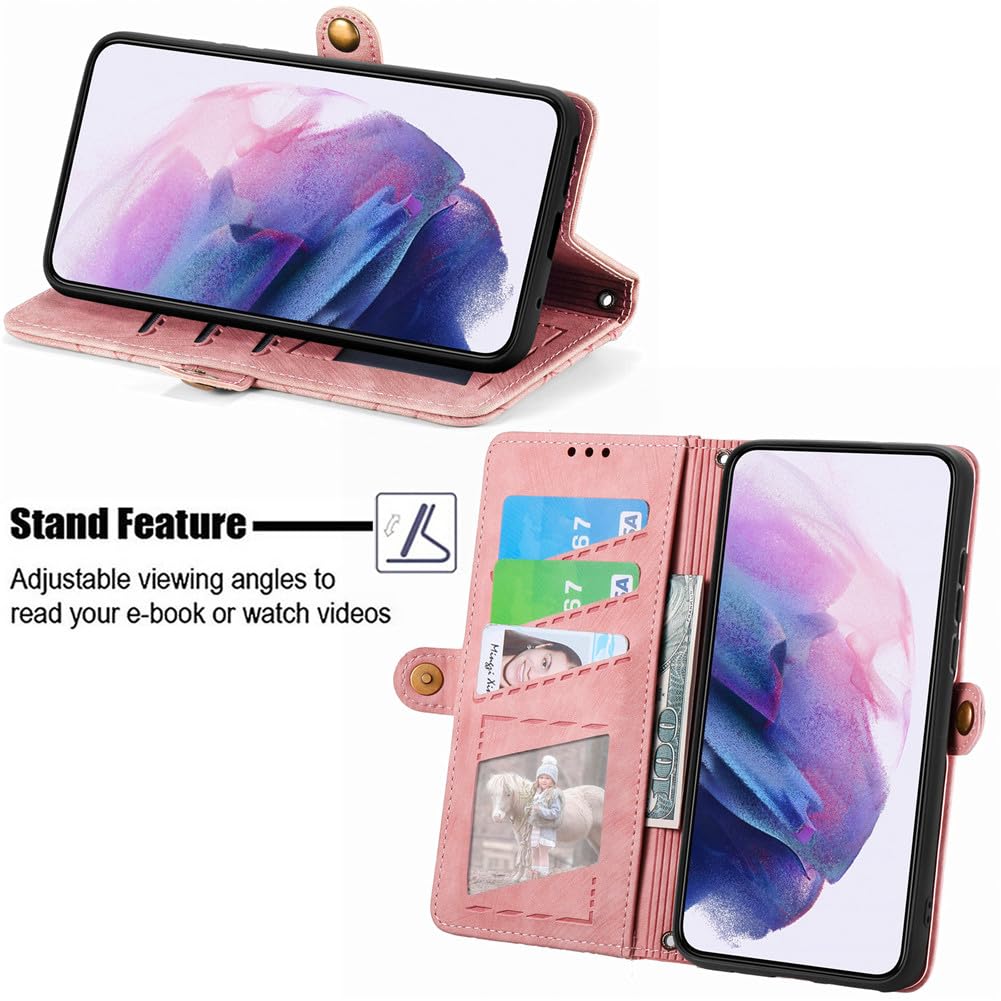 Compatibel Voor: Fairphone 6 Case Wallet, RFID PU Lederen Telefoon Cover Stand Met Riem