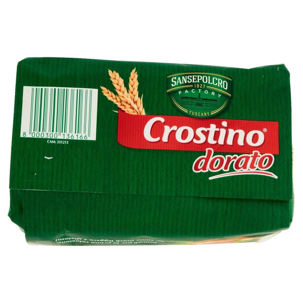 Italian Gourmet Bundle 6x Crostino Dorato Croccante 300g Biscottes Bruschetta Toast Apéritif Antipasti Ultra Croustillant Idéal Tartinables Tomate Fromage + Italian Gourmet Polpa